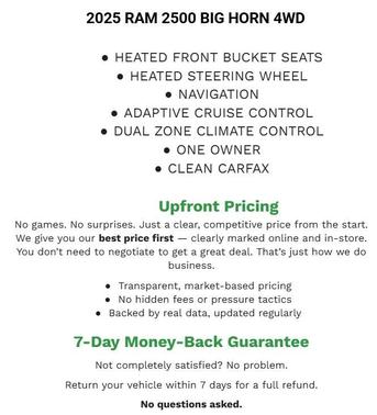 Molten Red Pearlcoat 2025 RAM 2500 Big Horn Crew Cab 4x4 6'4' Box