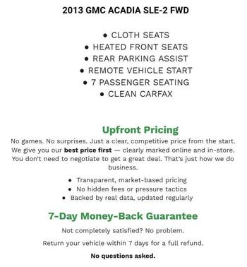 Carbon Black Metallic 2013 GMC Acadia SLE-2