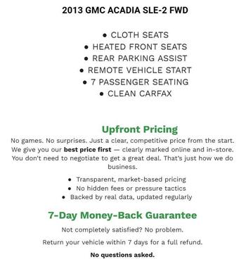 Carbon Black Metallic 2013 GMC Acadia SLE-2