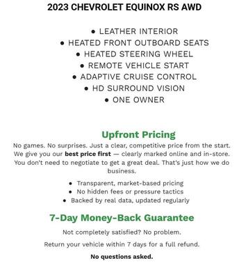 Summit White 2023 Chevrolet Equinox AWD RS