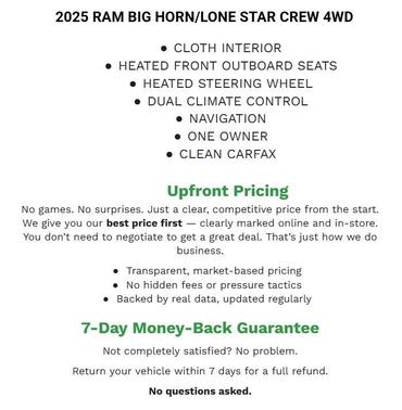 Bright White Clearcoat 2025 RAM 1500 Big Horn/Lone Star