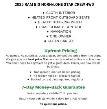 Bright White Clearcoat 2025 RAM 1500 Big Horn/Lone Star