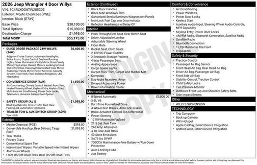 2026 Jeep Wrangler Willys