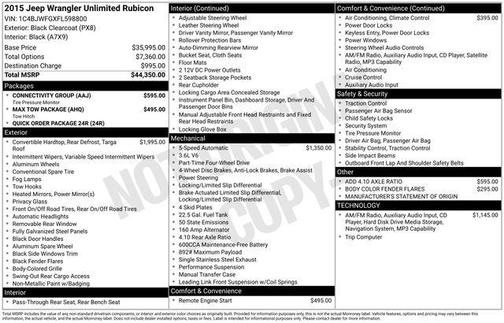 2015 Jeep Wrangler Unlimited Rubicon
