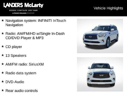 Moonstone White 2019 INFINITI QX80 Luxe
