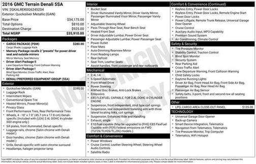 2016 GMC Terrain Denali
