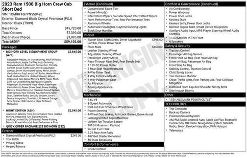 2023 RAM 1500 Big Horn/Lone Star