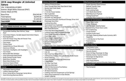 2018 Jeep Wrangler JK Unlimited Sahara