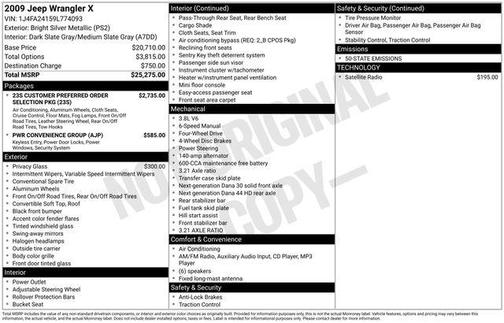 2009 Jeep Wrangler X