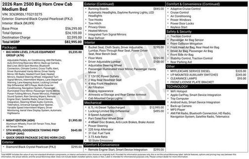 2026 RAM 2500 Big Horn Crew Cab 4x4 6'4' Box