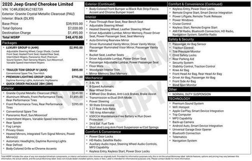 2020 Jeep Grand Cherokee Limited