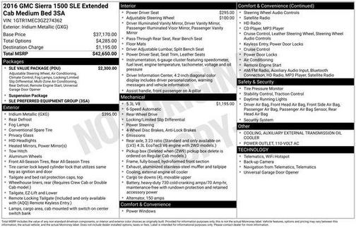 2016 GMC Sierra 1500 SLE