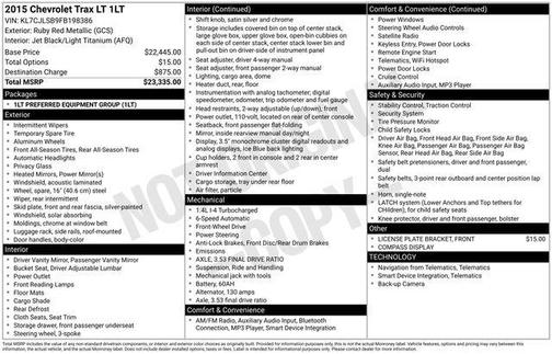 2015 Chevrolet Trax LT