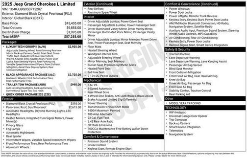 2025 Jeep Grand Cherokee L Limited