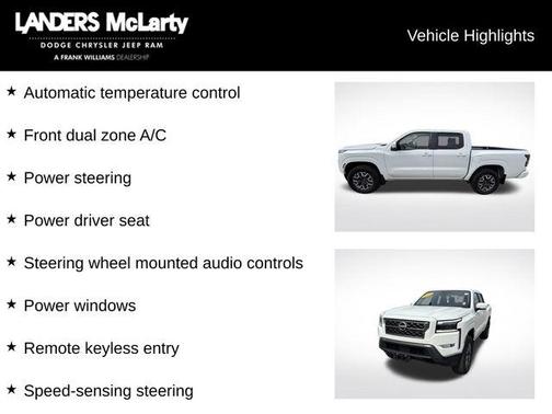Glacier White 2024 Nissan Frontier SL