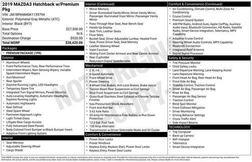 2019 Mazda Mazda3 FWD w/Premium Package