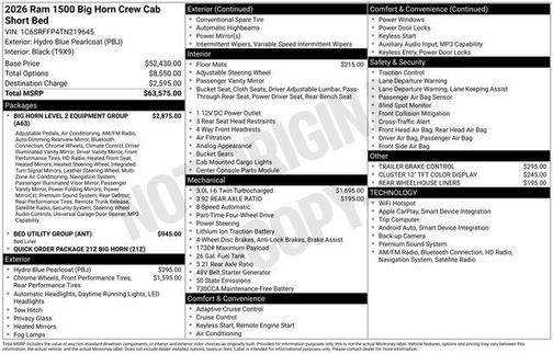2026 RAM 1500 Big Horn/Lone Star
