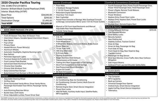 2020 Chrysler Pacifica Touring