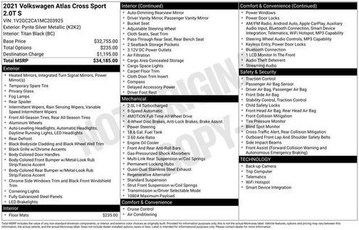 2021 Volkswagen Atlas Cross Sport 2.0T S