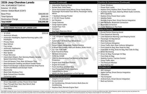 '41 2026 Jeep Cherokee Laredo