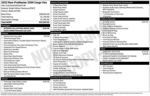 2023 RAM ProMaster 2500 High Roof