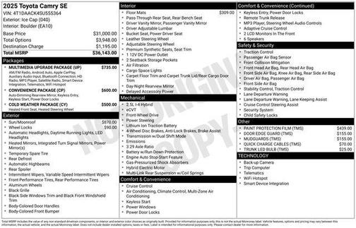 2025 Toyota Camry SE