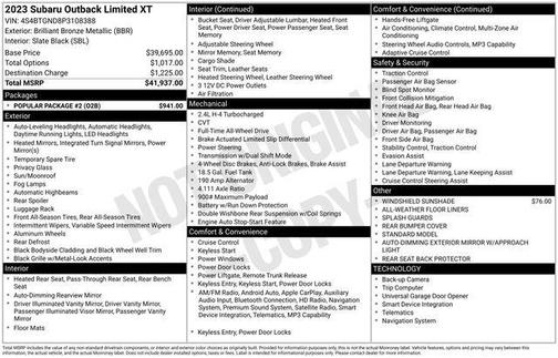 2023 Subaru Outback Limited XT