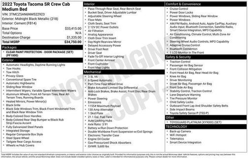 2022 Toyota Tacoma SR