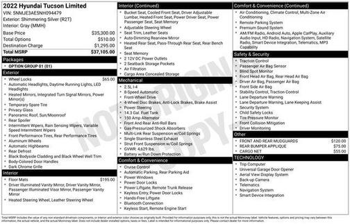 2022 Hyundai TUCSON Limited