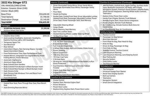 2022 Kia Stinger GT2