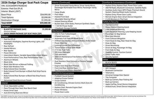 2026 Dodge Charger R/T Scat Pack