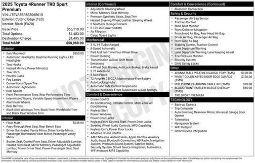 2025 Toyota 4Runner TRD Sport Premium