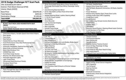 2018 Dodge Challenger R/T Scat Pack