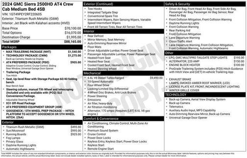 Titanium Rush Metallic 2024 GMC Sierra 2500 AT4