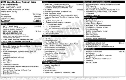 2026 Jeep Gladiator Rubicon