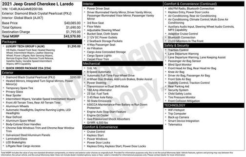 2021 Jeep Grand Cherokee L Laredo