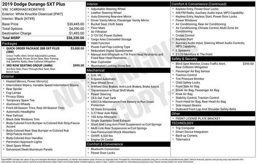 2019 Dodge Durango SXT Plus