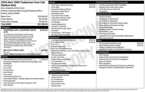 2026 RAM 2500 Tradesman