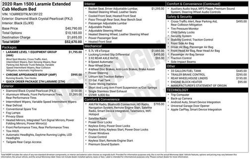 2020 RAM 1500 Laramie