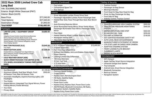 2022 RAM 3500 Limited Crew Cab 4x4 8' Box