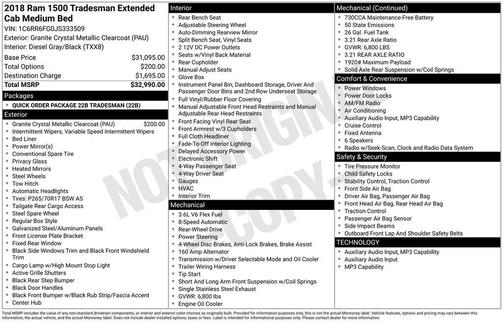 2018 RAM 1500 Tradesman