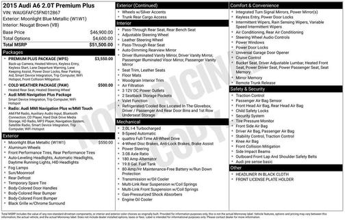 2015 Audi A6 2.0T Premium