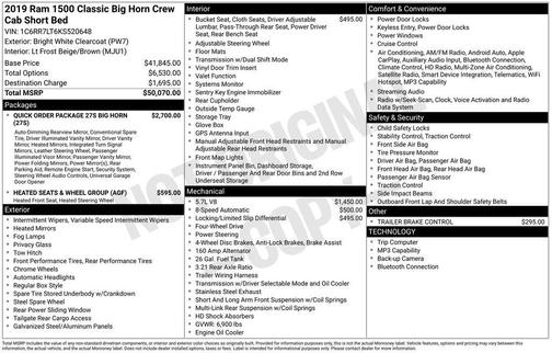 2019 RAM 1500 Big Horn