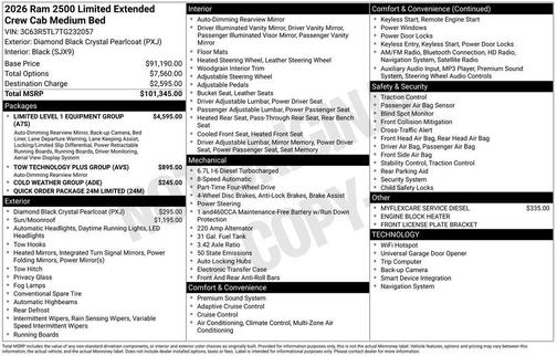 2026 RAM 2500 Limited