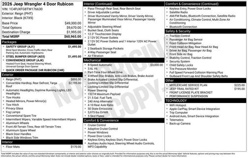 2026 Jeep Wrangler Rubicon