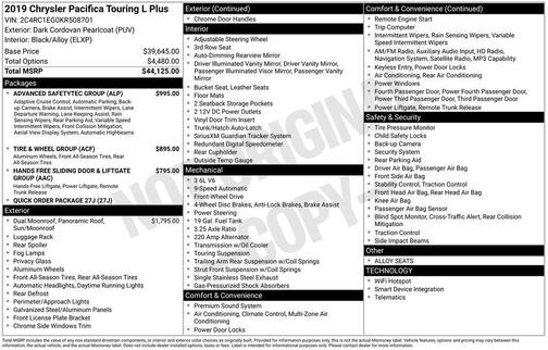 2019 Chrysler Pacifica Touring-L Plus