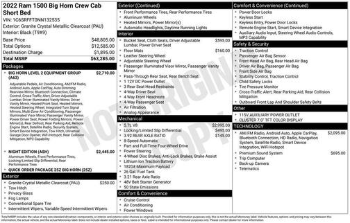 2022 RAM 1500 Big Horn/Lone Star
