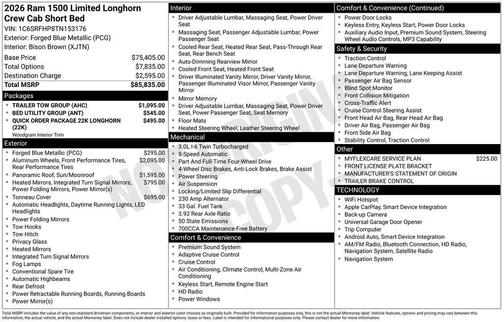 2026 RAM 1500 Longhorn