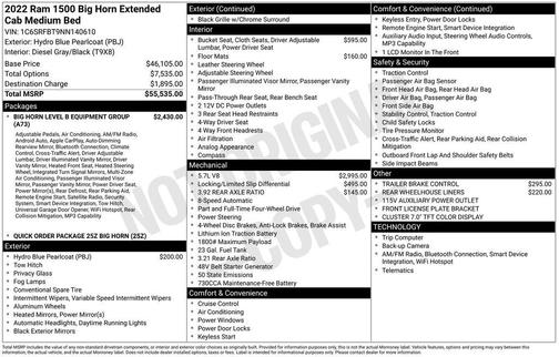 2022 RAM 1500 Big Horn/Lone Star