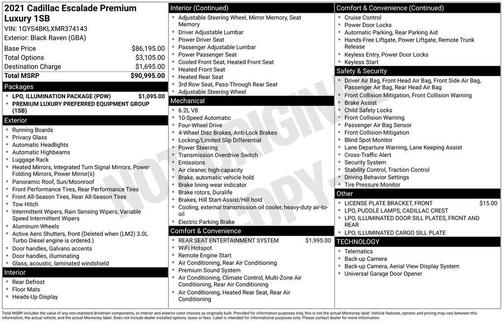 2021 Cadillac Escalade Premium Luxury